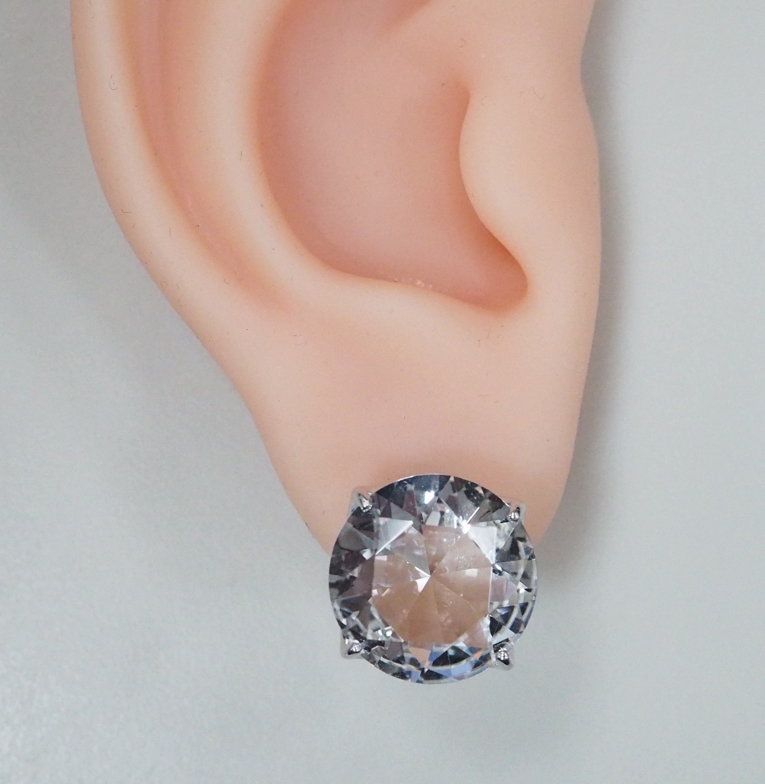 Серебряные серьги с горным хрусталем